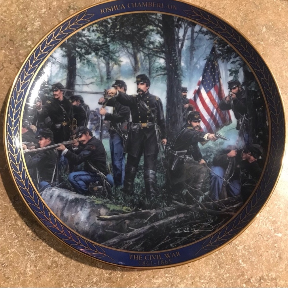 Commemorative Civil War Decorative Plate - Joshua Chamberlain